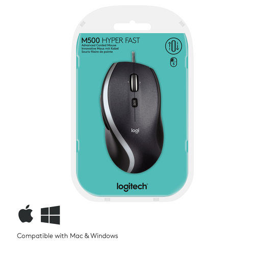 LOGITECH MOUSE WIRED USB BLACK M500 (910-003726) LOGITECH MOUSE WIRED USB BLACK M500 (910-003726)