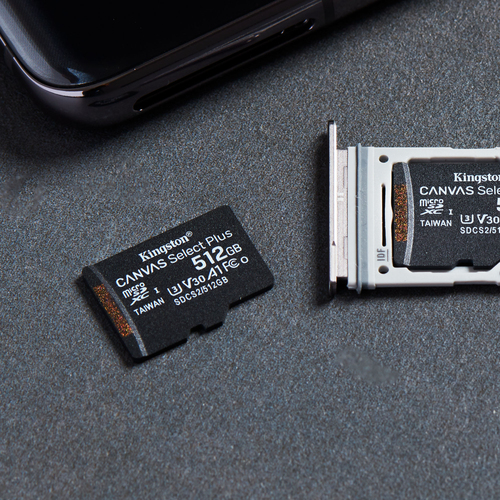 Kingston Technology Canvas Select 512GB micSDXC Plus 100R A1 C10 Card + ADP