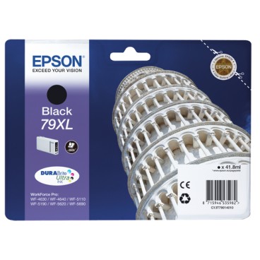 Epson Tower of Pisa Singlepack Black 79XL DURABrite Ultra Ink Epson Tower of Pisa Singlepack Black 79XL DURABrite Ultra Ink