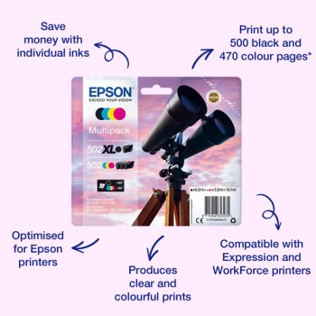 Epson Singlepack Cyan 502 Ink