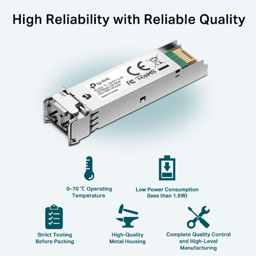 TP-LINK MINI GBIC GIGABIT MODULE, MULTI MODE, LC INTERFACE, 550/275M TP-LINK MINI GBIC GIGABIT MODULE, MULTI MODE, LC INTERFACE, 550/275M