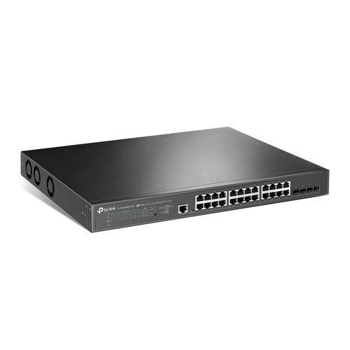 TP-Link JetStream 24-Port 2.5GBASE-T and 4-Port 10GE SFP+ L2+ Managed Switch with 16-Port PoE+ & 8-Port PoE++ TP-Link JetStream 24-Port 2.5GBASE-T and 4-Port 10GE SFP+ L2+ Managed Switch with 16-Port PoE+ & 8-Port PoE++