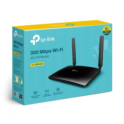 TP-Link TL-MR6400 wireless router Fast Ethernet Single-band (2.4 GHz) 4G Black TP-Link TL-MR6400 wireless router Fast Ethernet Single-band (2.4 GHz) 4G Black
