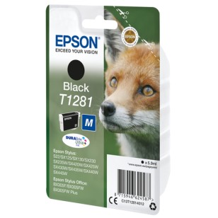 Epson Fox Singlepack Black T1281 DURABrite Ultra Ink Epson Fox Singlepack Black T1281 DURABrite Ultra Ink