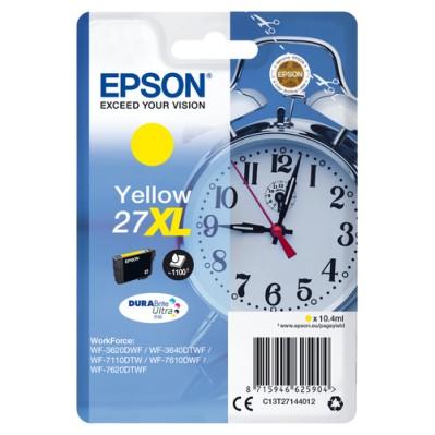 Epson Alarm clock Singlepack Yellow 27XL DURABrite Ultra Ink Epson Alarm clock Singlepack Yellow 27XL DURABrite Ultra Ink