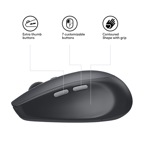 LOGITECH MOUSE WIRELESS MULTI DEVICE SILENT M590 BLACK LOGITECH MOUSE WIRELESS MULTI DEVICE SILENT M590 BLACK