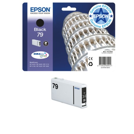Epson Tower of Pisa Singlepack Black 79XL DURABrite Ultra Ink Epson Tower of Pisa Singlepack Black 79XL DURABrite Ultra Ink