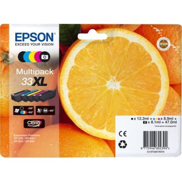 Epson Oranges Multipack 5-colours 33XL Claria Premium Ink Epson Oranges Multipack 5-colours 33XL Claria Premium Ink