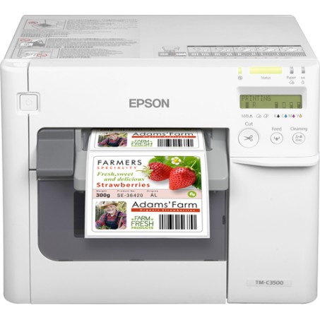 Epson TM-C3500 label printer Inkjet Colour 720 x 360 DPI 103 mm/sec Wired Ethernet LAN Epson TM-C3500 label printer Inkjet Colour 720 x 360 DPI 103 mm/sec Wired Ethernet LAN