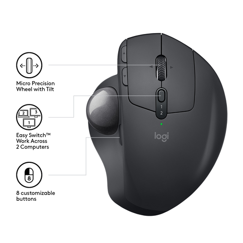 LOGITECH MOUSE MX ERGO BLACK