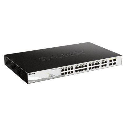 D-Link 28-Port Gigabit PoE Smart Managed Switch including 4 Combo Ports D-Link 28-Port Gigabit PoE Smart Managed Switch including 4 Combo Ports