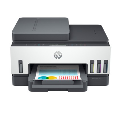 HP PRINTER ALL IN ONE INKJET COLOR SMART TANK BUSINESS 750 A4, PRINT, SCAN, COPY, 23PPM (B), 22PPM (C), 4800x1200 DPI, DC:5K, DUPLEX, ADF, 250P TRAY, USB, BT, WIFI, LAN, 1YW, GET 3YW EXT. FREE, OFFER UNTIL 30/4 HP PRINTER ALL IN ONE INKJET COLOR SMART TANK BUSINESS 750 A4, PRINT, SCAN, COPY, 23PPM (B), 22PPM (C), 4800x1200 DPI, DC:5K, DUPLEX, ADF, 250P TRAY, USB, BT, WIFI, LAN, 1YW, GET 3YW EXT. FREE, OFFER UNTIL 30/4