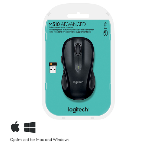 LOGITECH WIRELESS CONTROL PLUS MOUSE BLACK M510 ( 910-001826) LOGITECH WIRELESS CONTROL PLUS MOUSE BLACK M510 ( 910-001826)