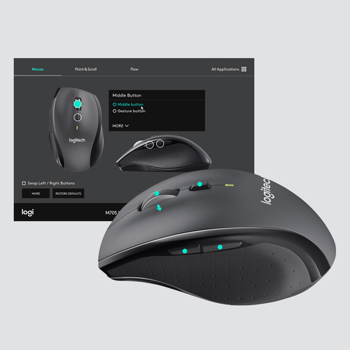 LOGITECH Mouse Wireless M705 Marathon (910-006034) LOGITECH Mouse Wireless M705 Marathon (910-006034)