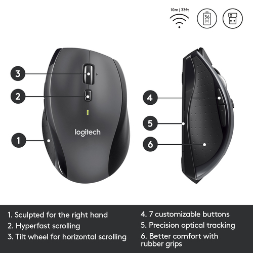 LOGITECH Mouse Wireless M705 Marathon (910-006034) LOGITECH Mouse Wireless M705 Marathon (910-006034)