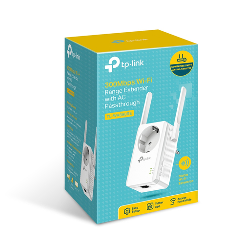 TP-Link TL-WA860RE PowerLine network adapter 300 Mbit/s Ethernet LAN Wi-Fi White 1 pc(s) TP-Link TL-WA860RE PowerLine network adapter 300 Mbit/s Ethernet LAN Wi-Fi White 1 pc(s)