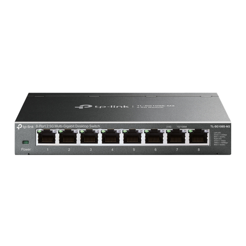 TP-LINK SWITCH 8PORTS X 2.5G MULTI-GIGABIT LAN PORTS, 2.5G WiFi 6 AP, 4K VIDEO, HASSEL FREE CABLING, QOS, SILENT OPERATION, PLUG AND PLAY, DESKTOP, UK PLUG TP-LINK SWITCH 8PORTS X 2.5G MULTI-GIGABIT LAN PORTS, 2.5G WiFi 6 AP, 4K VIDEO, HASSEL FREE CABLING, QOS, SILENT OPERATION, PLUG AND PLAY, DESKTOP, UK PLUG
