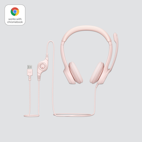 HEADSET LOGITECH PC H390 USB ROSE