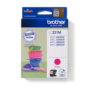 BROTHER INK CARTRIDGE LC221 MAGENTA  MCFJ 460/480/485/680/880 &amp;amp; DCP562