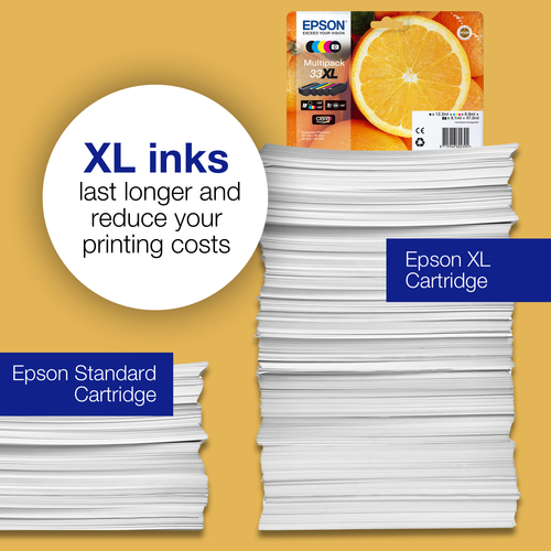 Epson Oranges Singlepack Yellow 33XL Claria Premium Ink