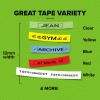 DYMO TAPE FOR LETRATAG 12MMX4M BLACK ON  BLUE 91205  S0721650