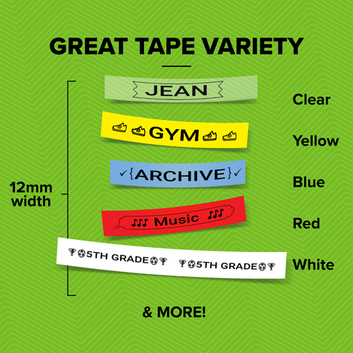 DYMO TAPE FOR LETRATAG 12MMX4M BLACK ON  BLUE 91205  S0721650