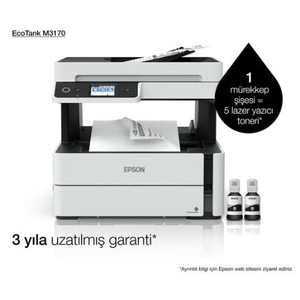 Epson EcoTank M3170 Inkjet A4 1200 x 2400 DPI 39 ppm Wi-Fi Epson EcoTank M3170 Inkjet A4 1200 x 2400 DPI 39 ppm Wi-Fi