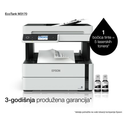Epson EcoTank M3170 Inkjet A4 1200 x 2400 DPI 39 ppm Wi-Fi Epson EcoTank M3170 Inkjet A4 1200 x 2400 DPI 39 ppm Wi-Fi