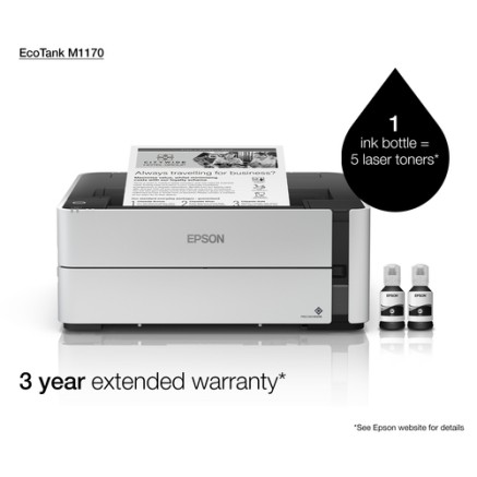Epson EcoTank M1170 inkjet printer 1200 x 2400 DPI A4 Wi-Fi Epson EcoTank M1170 inkjet printer 1200 x 2400 DPI A4 Wi-Fi