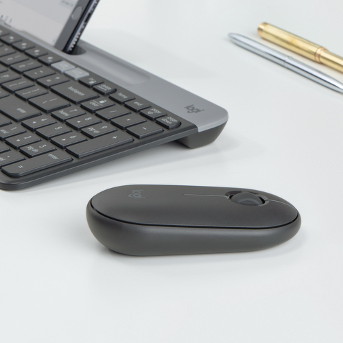 LOGITECH MOUSE M350  PEBBLE  WIRELESS/BLUETOOTH SILENT BLACK 910005718