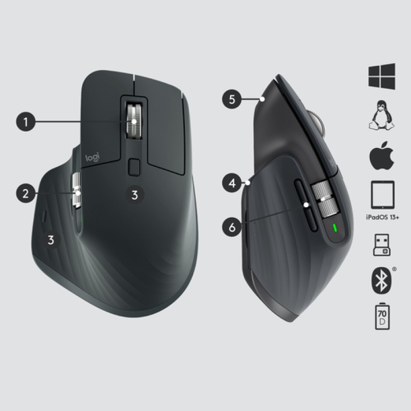 LOGITECH MX Master 3 Advanced Mouse (910-005694) LOGITECH MX Master 3 Advanced Mouse (910-005694)