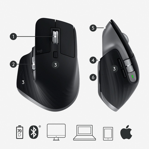 LOGITECH MX Master 3 Advanced Mouse For Mac ( 910-005696 ) LOGITECH MX Master 3 Advanced Mouse For Mac ( 910-005696 )