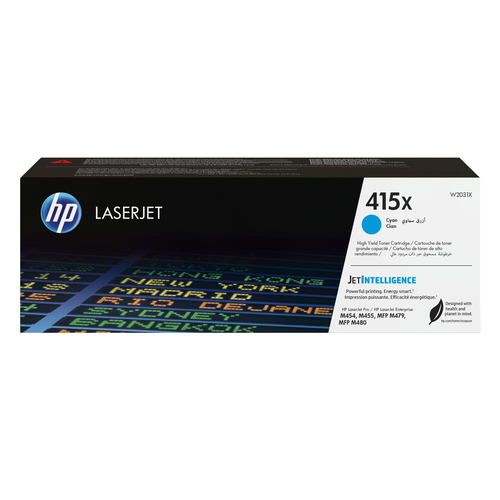 HP 415X High Yield Cyan Original LaserJet Toner Cartridge HP 415X High Yield Cyan Original LaserJet Toner Cartridge