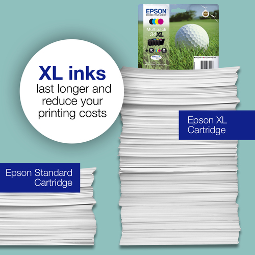 Epson Golf ball Singlepack Black 34XL DURABrite Ultra Ink
