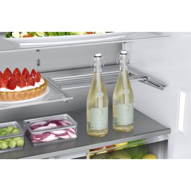 SAMSUNG REFRIGERATOR RF23 FOUR-DOOR WARDROBE, 625L, F, 444KWH, TWIN PLUS & METAL COOLING, FLEXZONE TECHNOLOGY, NO FROST, ICE & WATER DOOR, WIFI, HxWxD 1.78x0.91x0.78, BLACK CAVIAR