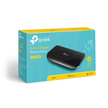 TP-Link TL-SG1008D network switch Unmanaged Gigabit Ethernet (10/100/1000) Black TP-Link TL-SG1008D network switch Unmanaged Gigabit Ethernet (10/100/1000) Black