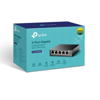 TP-Link TL-SG1005P network switch Unmanaged Gigabit Ethernet (10/100/1000) Power over Ethernet (PoE) Black TP-Link TL-SG1005P network switch Unmanaged Gigabit Ethernet (10/100/1000) Power over Ethernet (PoE) Black