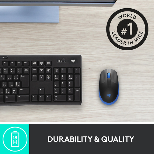 LOGITECH MOUSE WIRELESS M190 BLUE (910-005907) LOGITECH MOUSE WIRELESS M190 BLUE (910-005907)