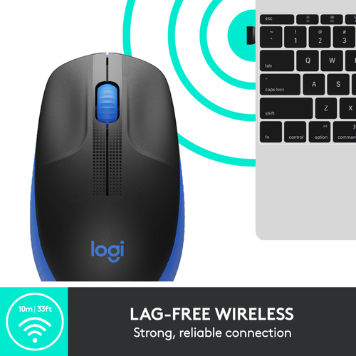 LOGITECH MOUSE WIRELESS M190 BLUE (910-005907) LOGITECH MOUSE WIRELESS M190 BLUE (910-005907)