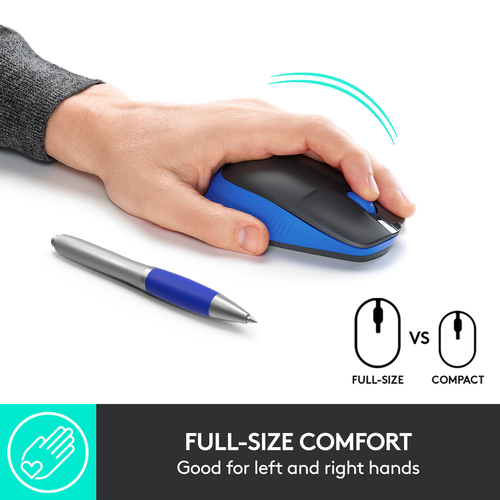 LOGITECH MOUSE WIRELESS M190 BLUE (910-005907) LOGITECH MOUSE WIRELESS M190 BLUE (910-005907)