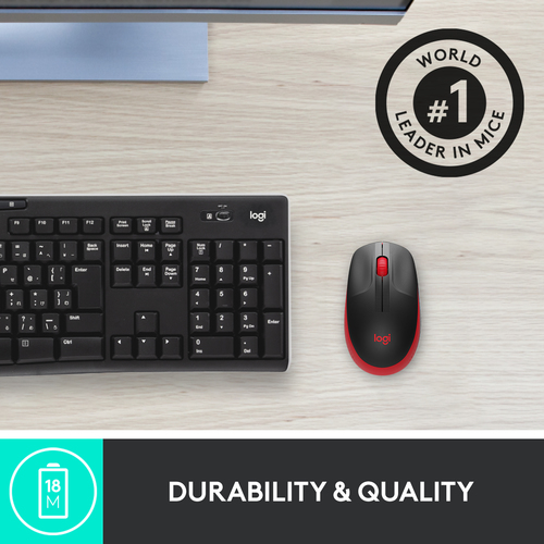 LOGITECH MOUSE WIRELESS M190 RED (910-005908) LOGITECH MOUSE WIRELESS M190 RED (910-005908)