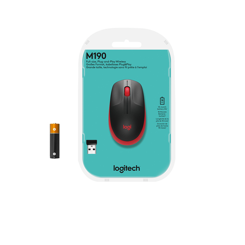 LOGITECH MOUSE WIRELESS M190 RED (910-005908) LOGITECH MOUSE WIRELESS M190 RED (910-005908)