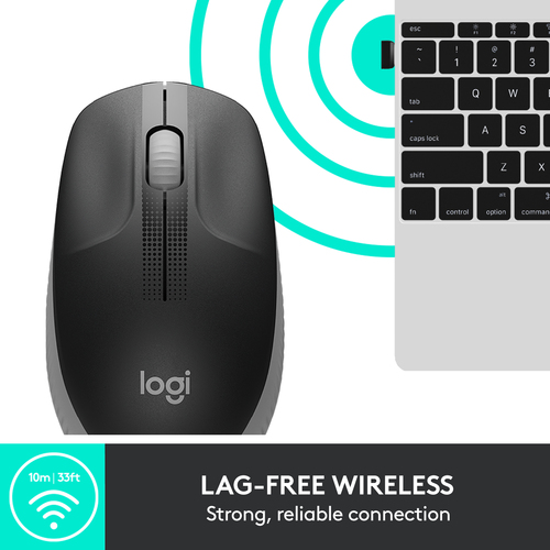 LOGITECH MOUSE WIRELESS M190 GREY (910-005906) LOGITECH MOUSE WIRELESS M190 GREY (910-005906)