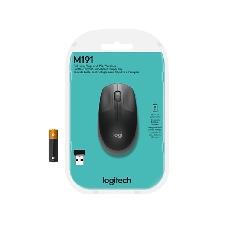 LOGITECH MOUSE WIRELESS M190 GREY (910-005906) LOGITECH MOUSE WIRELESS M190 GREY (910-005906)