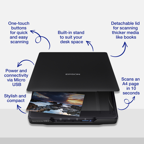Epson Perfection V39II Flatbed scanner 4800 x 4800 DPI A4 Black