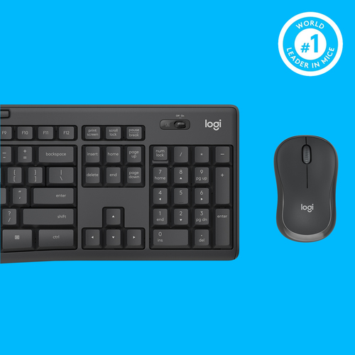 LOGITECH Keyboard+Mouse Set Wireless MK295 US Silent Black (920-009800)