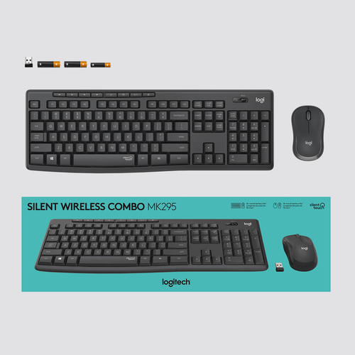 LOGITECH Keyboard+Mouse Set Wireless MK295 US Silent Black (920-009800)