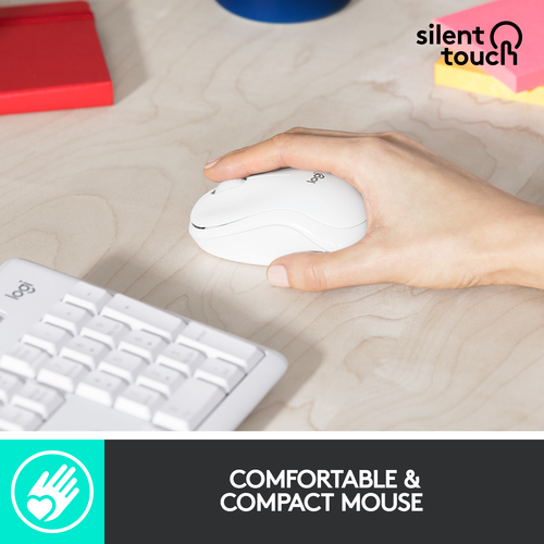 LOGITECH Keyboard+Mouse Set Wireless MK295 US Silent White (920-009824)
