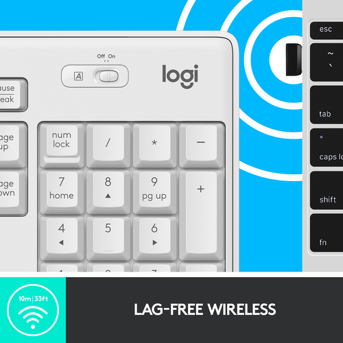 LOGITECH Keyboard+Mouse Set Wireless MK295 US Silent White (920-009824)