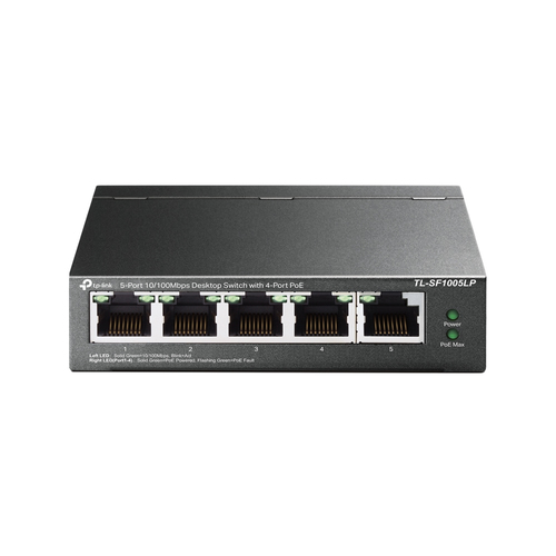 TP-Link 5-Port 10/100Mbps Desktop Switch with 4-Port PoE TP-Link 5-Port 10/100Mbps Desktop Switch with 4-Port PoE